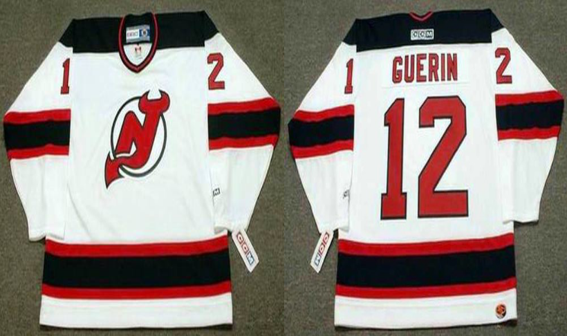 2019 Men New Jersey Devils #12 Guerin white CCM NHL jerseys->new jersey devils->NHL Jersey